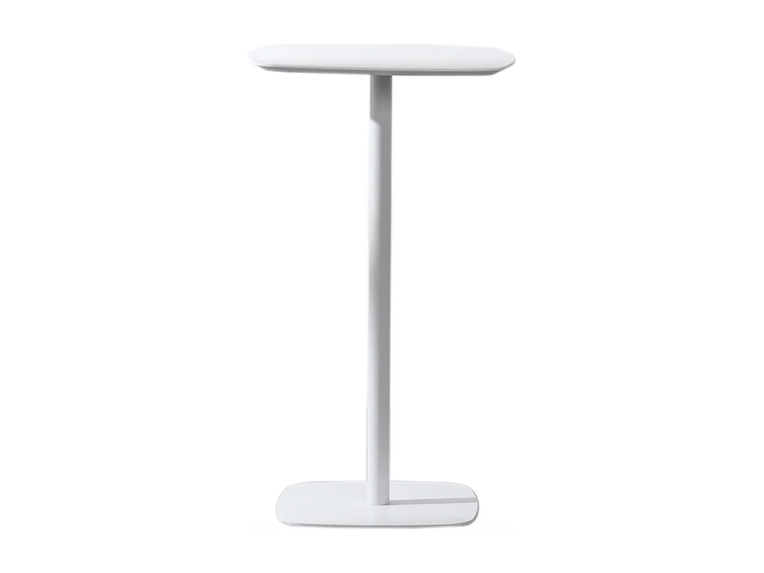 Table haute Sanka 103cm - Bois blanc et pied métal pour un style épuré