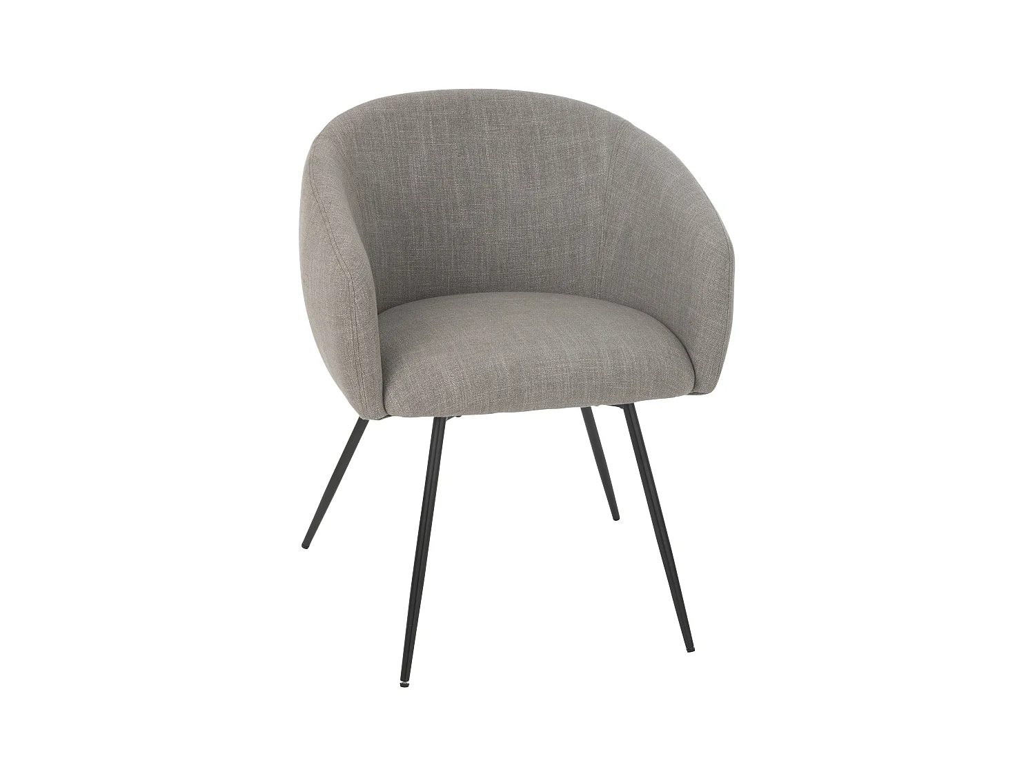 Chaise design WALES – Confort moderne en tissu et métal noir-Gris