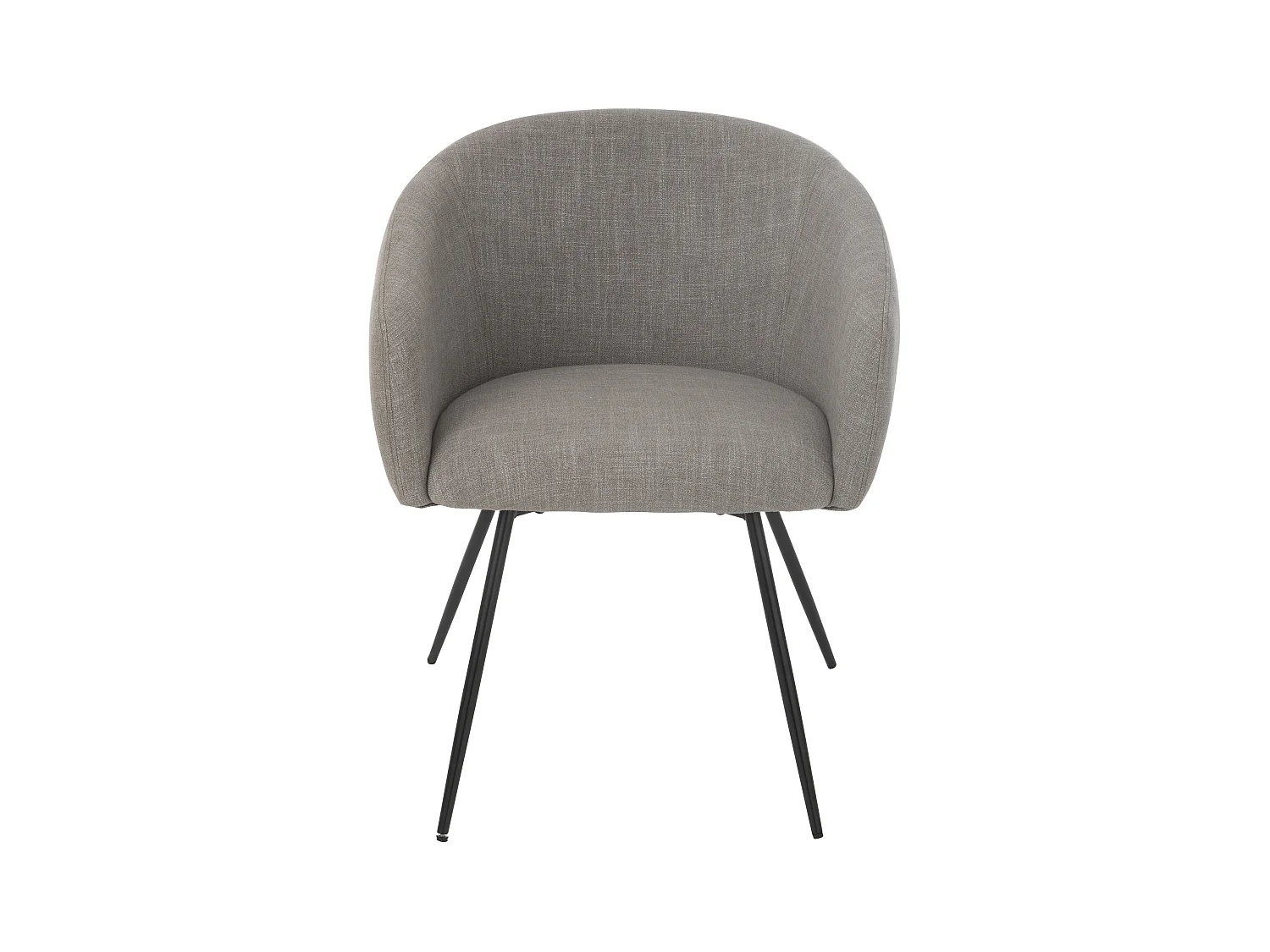 Chaise design WALES – Confort moderne en tissu et métal noir-Gris