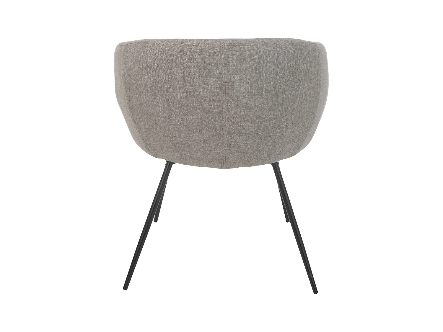 Chaise design WALES – Confort moderne en tissu et métal noir-Gris