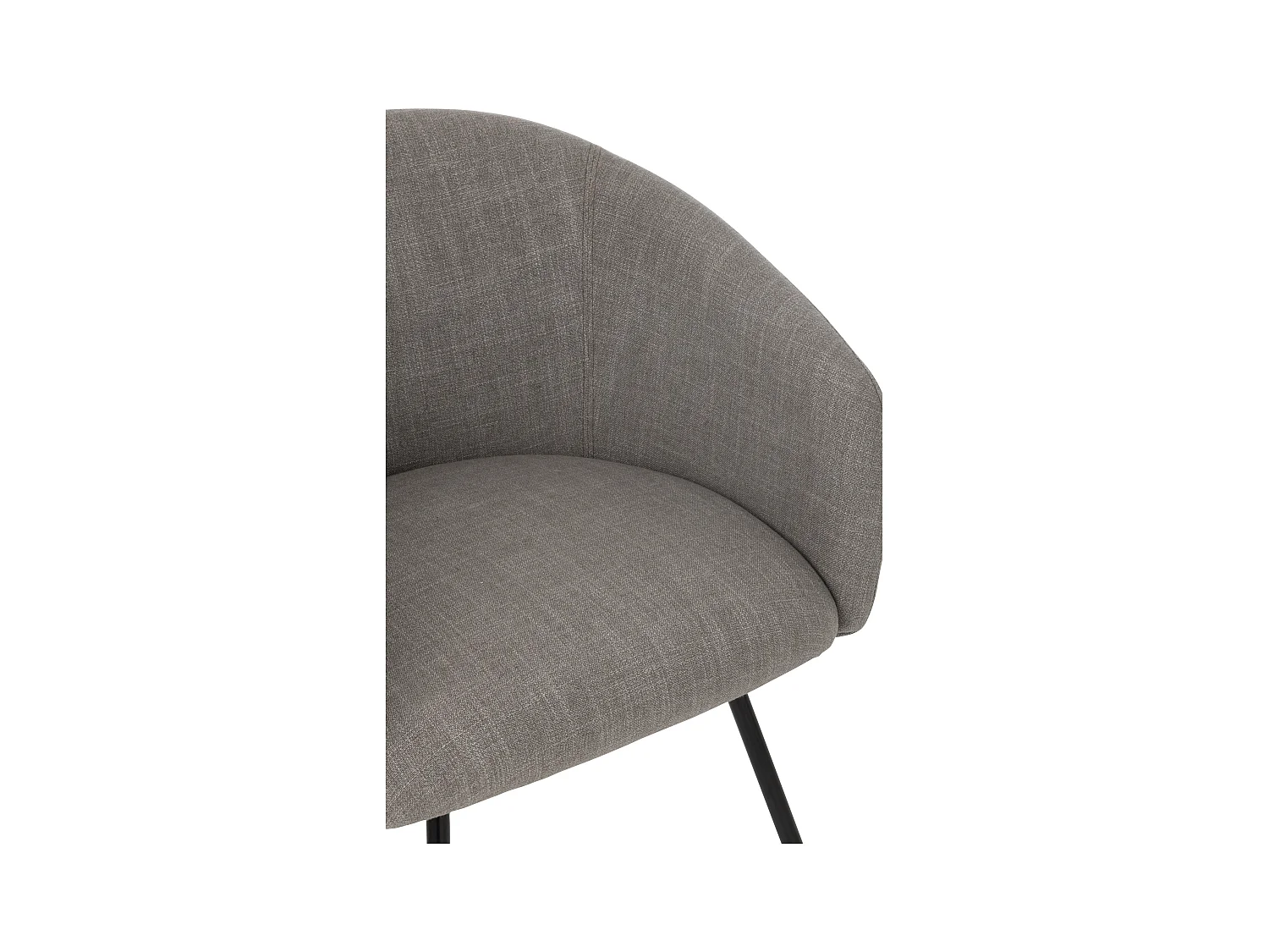 Chaise design WALES – Confort moderne en tissu et métal noir-Gris