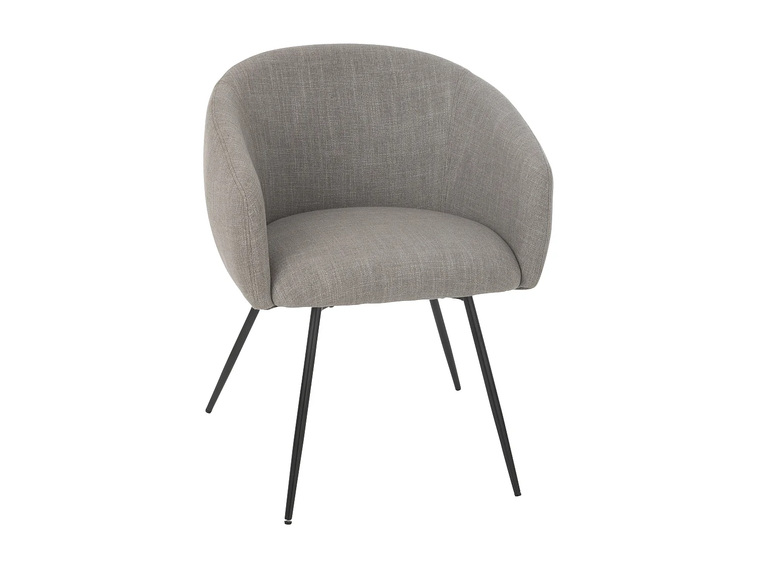 Chaise design WALES – Confort moderne en tissu et métal noir-Gris