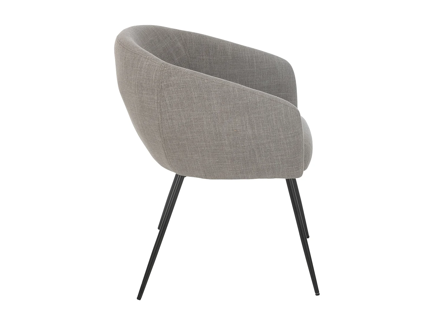 Chaise design WALES – Confort moderne en tissu et métal noir-Gris