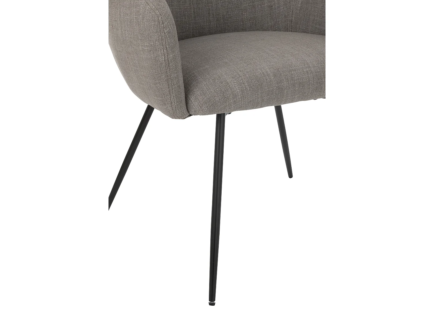 Chaise design WALES – Confort moderne en tissu et métal noir-Gris