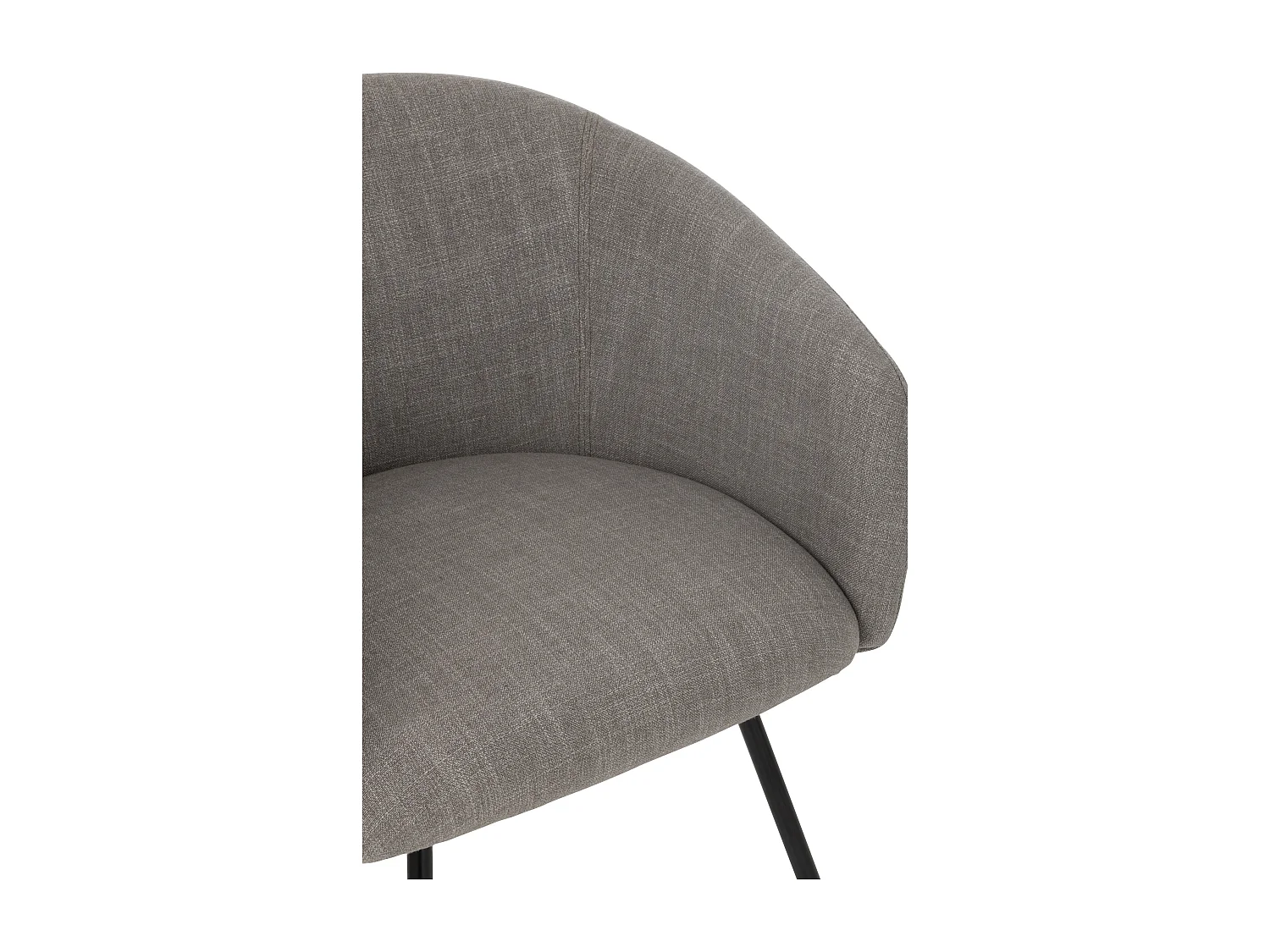 Chaise design WALES – Confort moderne en tissu et métal noir-Gris