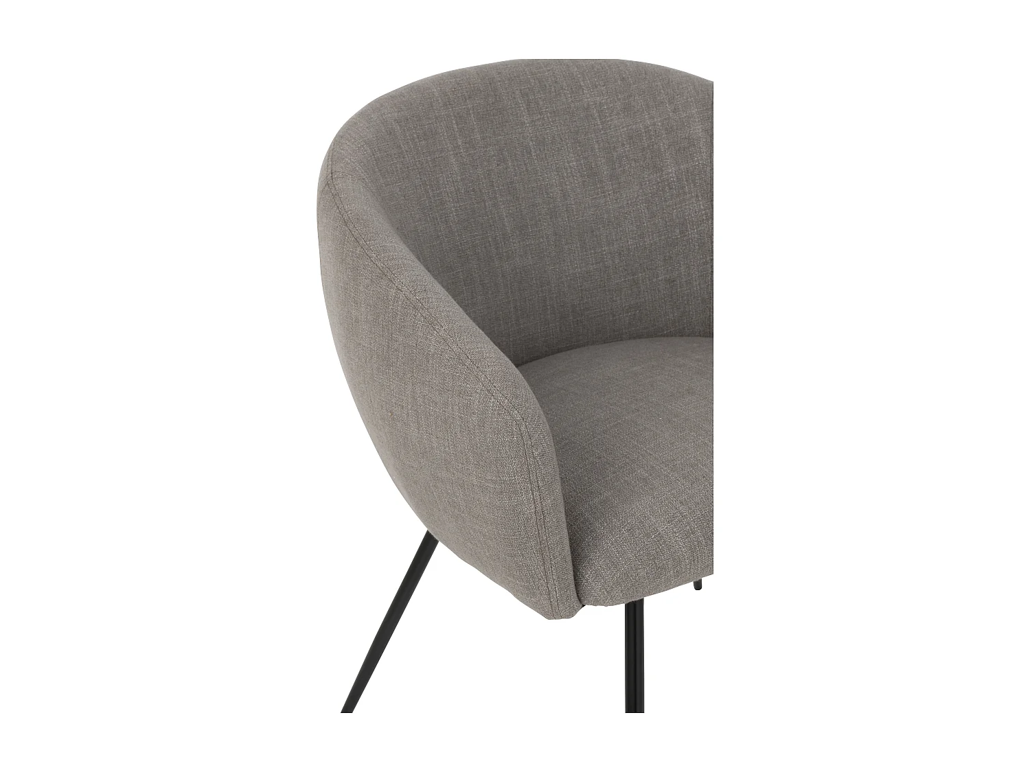 Chaise design WALES – Confort moderne en tissu et métal noir-Gris