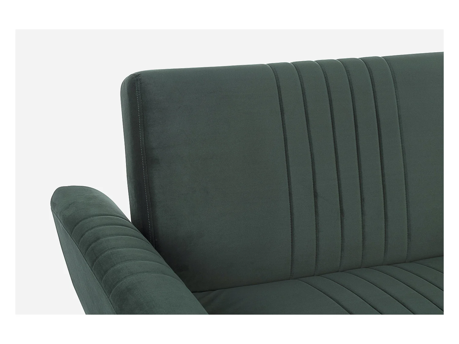 Canapé lit 3 places tissu polyester vert Amanda