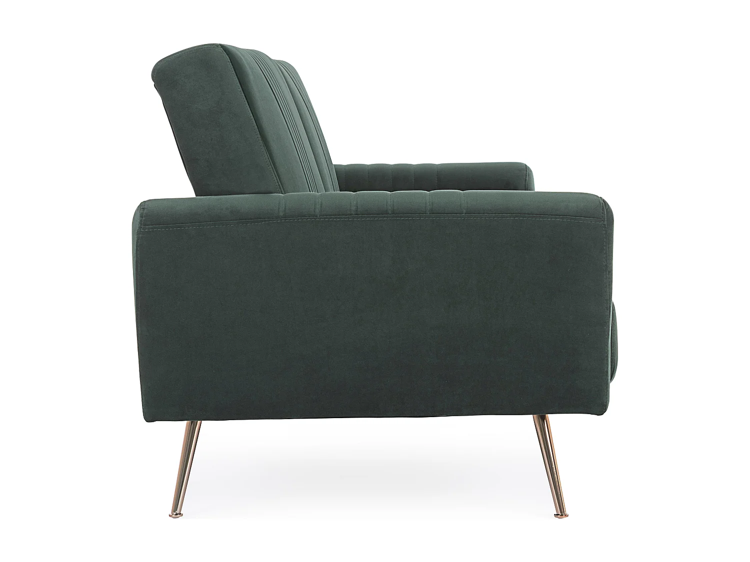 Canapé lit 3 places tissu polyester vert Amanda