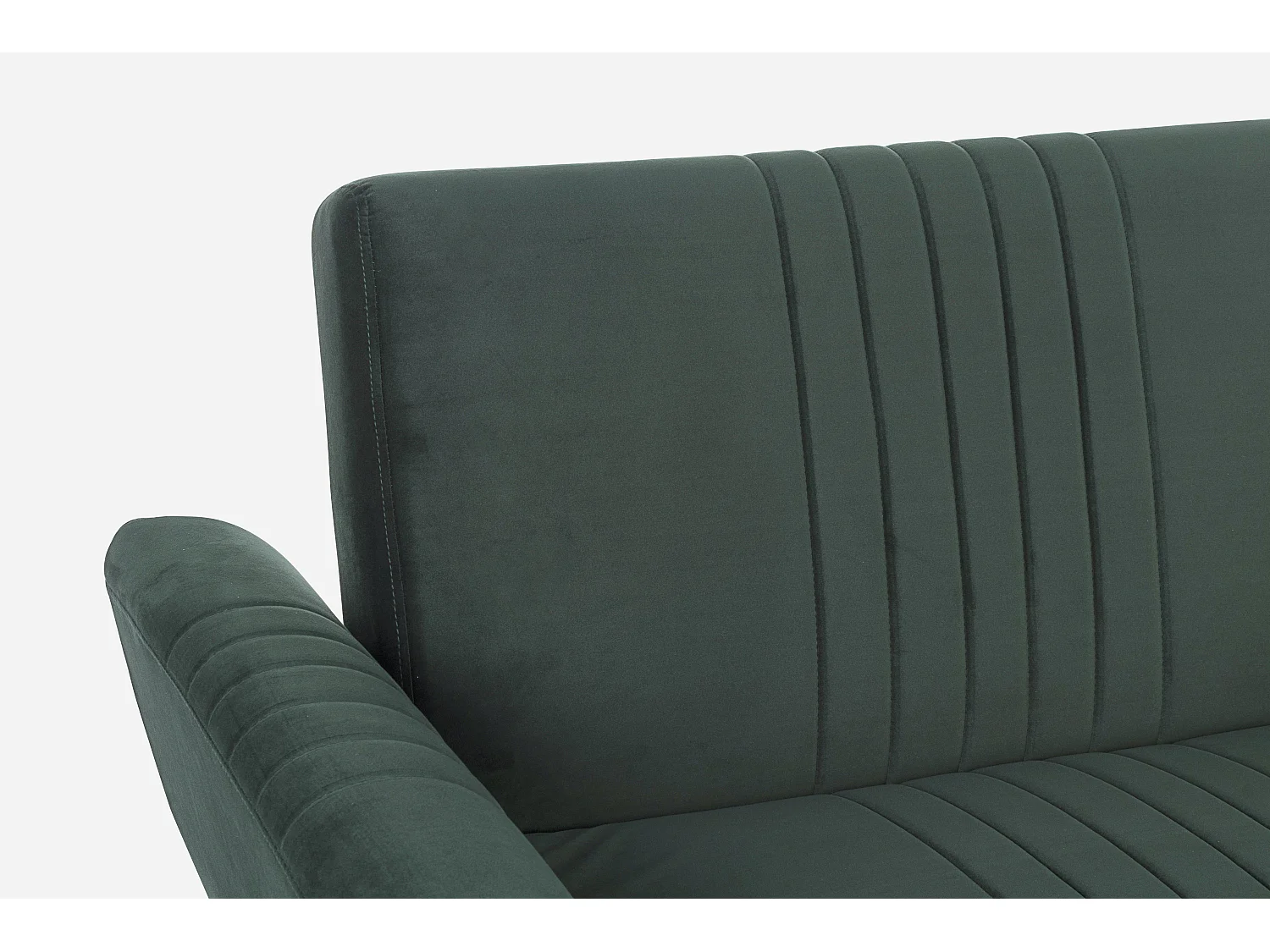 Canapé lit 3 places tissu polyester vert Amanda