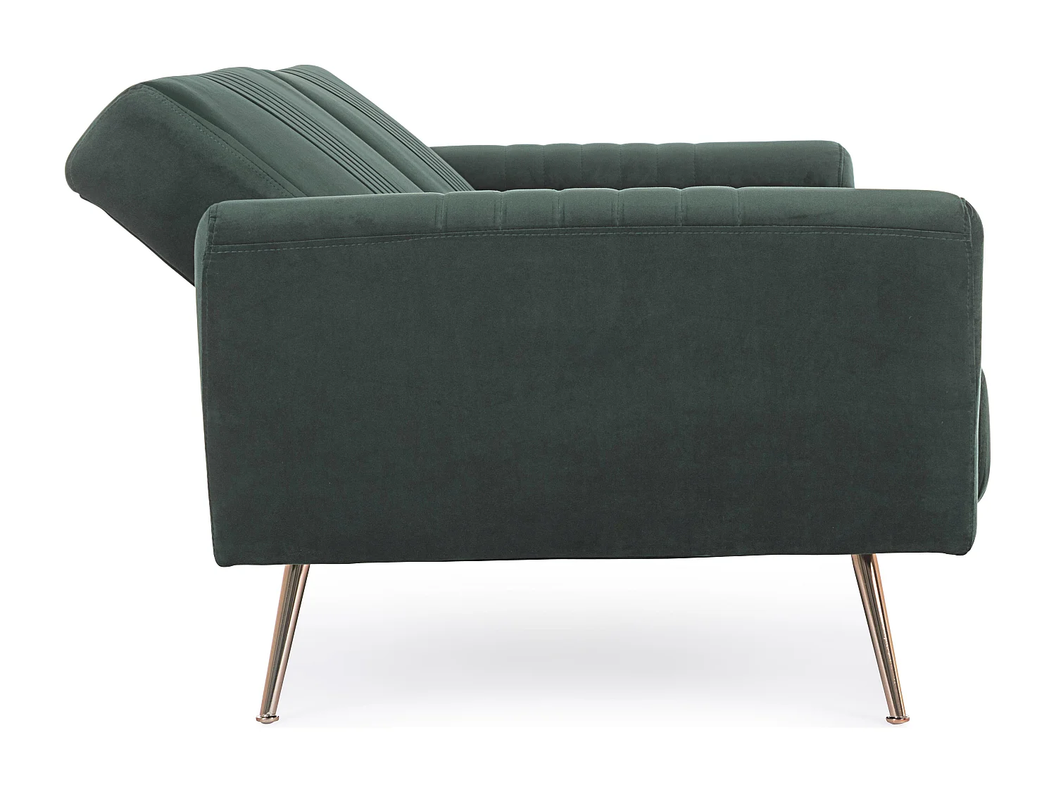 Canapé lit 3 places tissu polyester vert Amanda