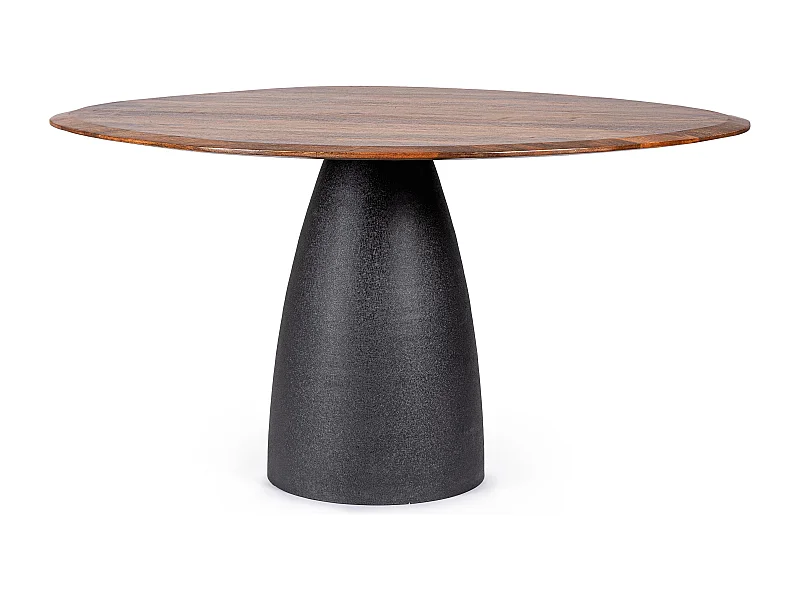 Table à manger BRAZO 140cm – Authenticité et design contemporain-Noir