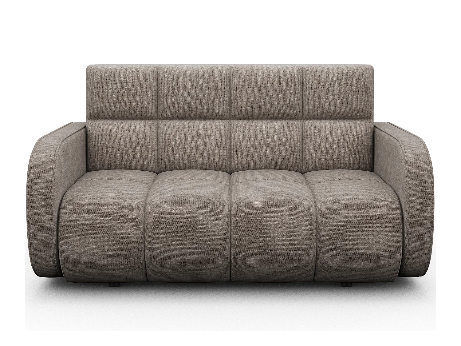 Canapé convertible tissu DENVERS – Avec coffre de rangement-Gris foncé