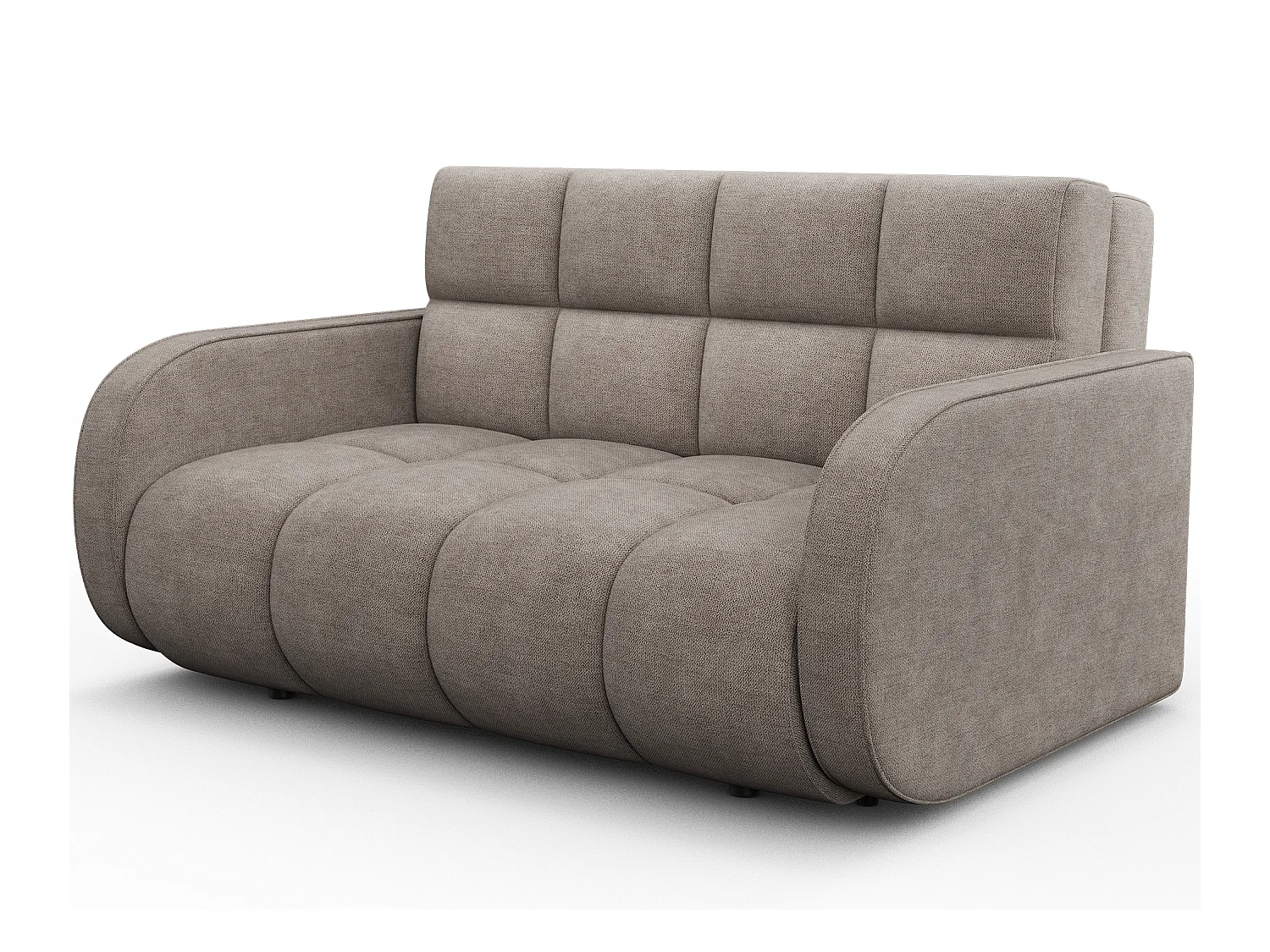 Canapé convertible tissu DENVERS – Avec coffre de rangement-Gris foncé