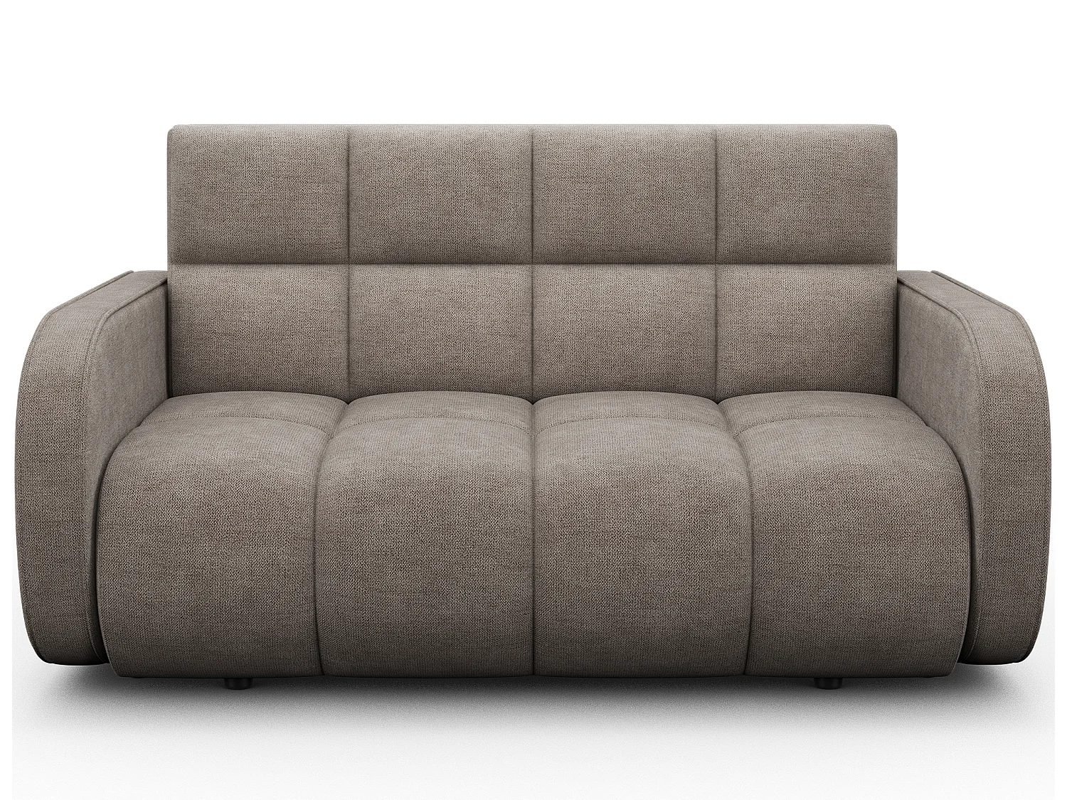 Canapé convertible tissu DENVERS – Avec coffre de rangement-Gris foncé