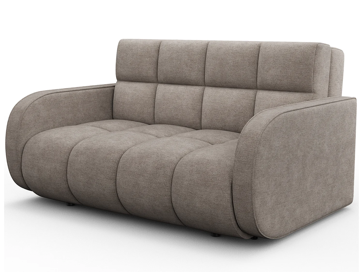 Canapé convertible tissu DENVERS – Avec coffre de rangement-Gris foncé