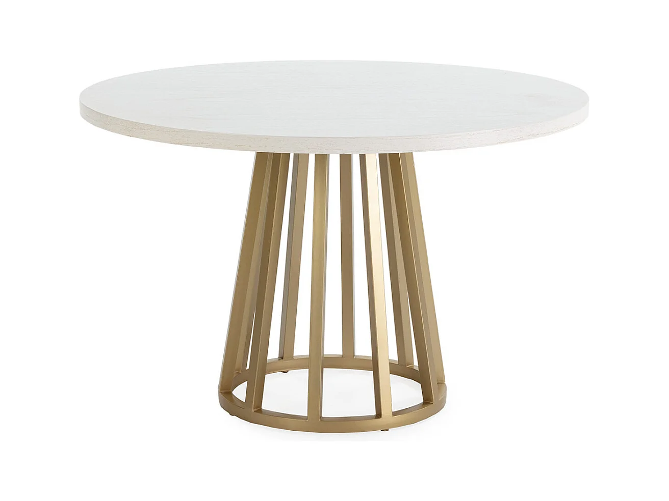 Table de salle à manger ronde ZIMER Ø120cm-Beige