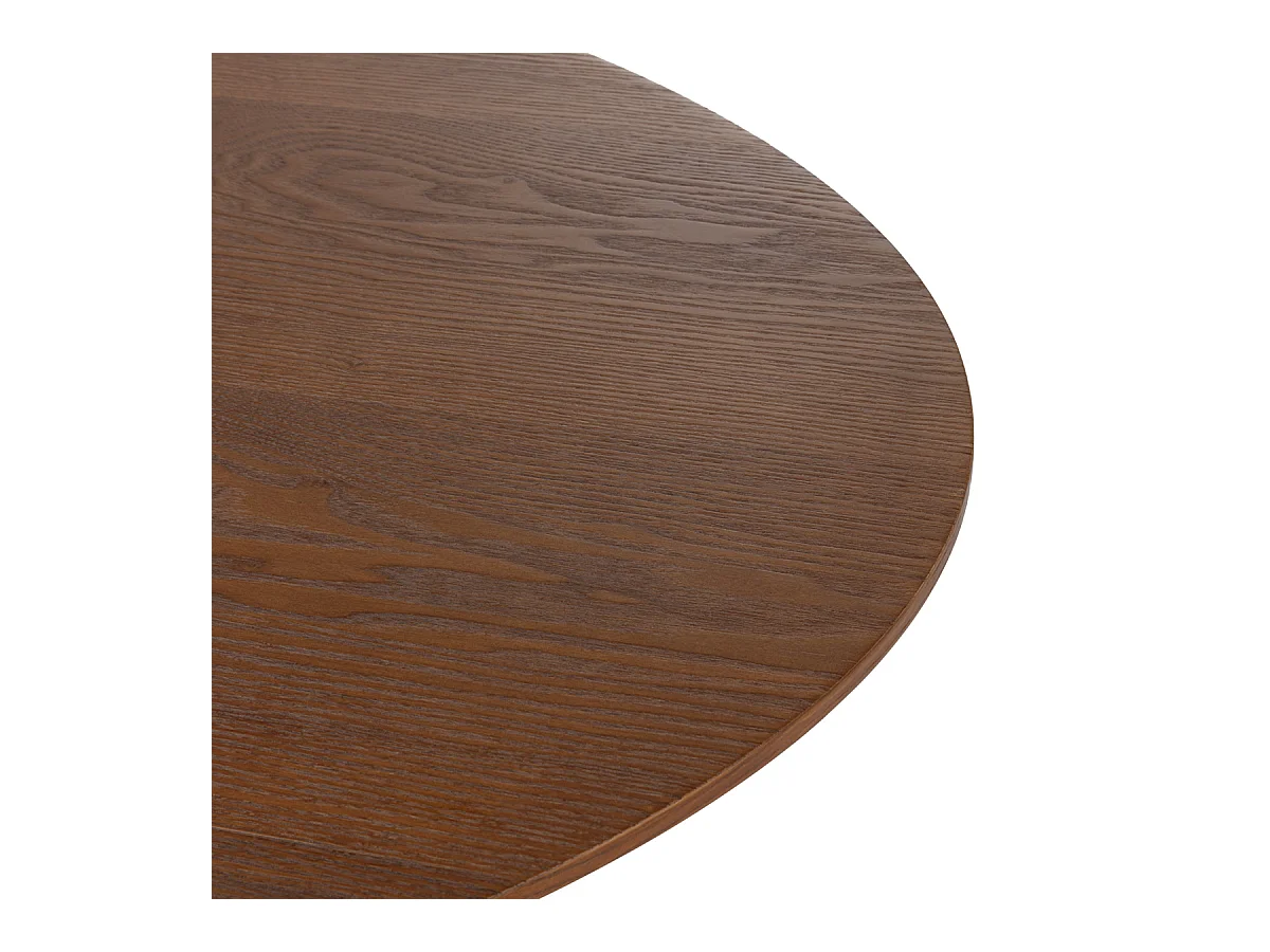 Table de salle à manger ovale placage chêne LUVIO 200cm-Marron