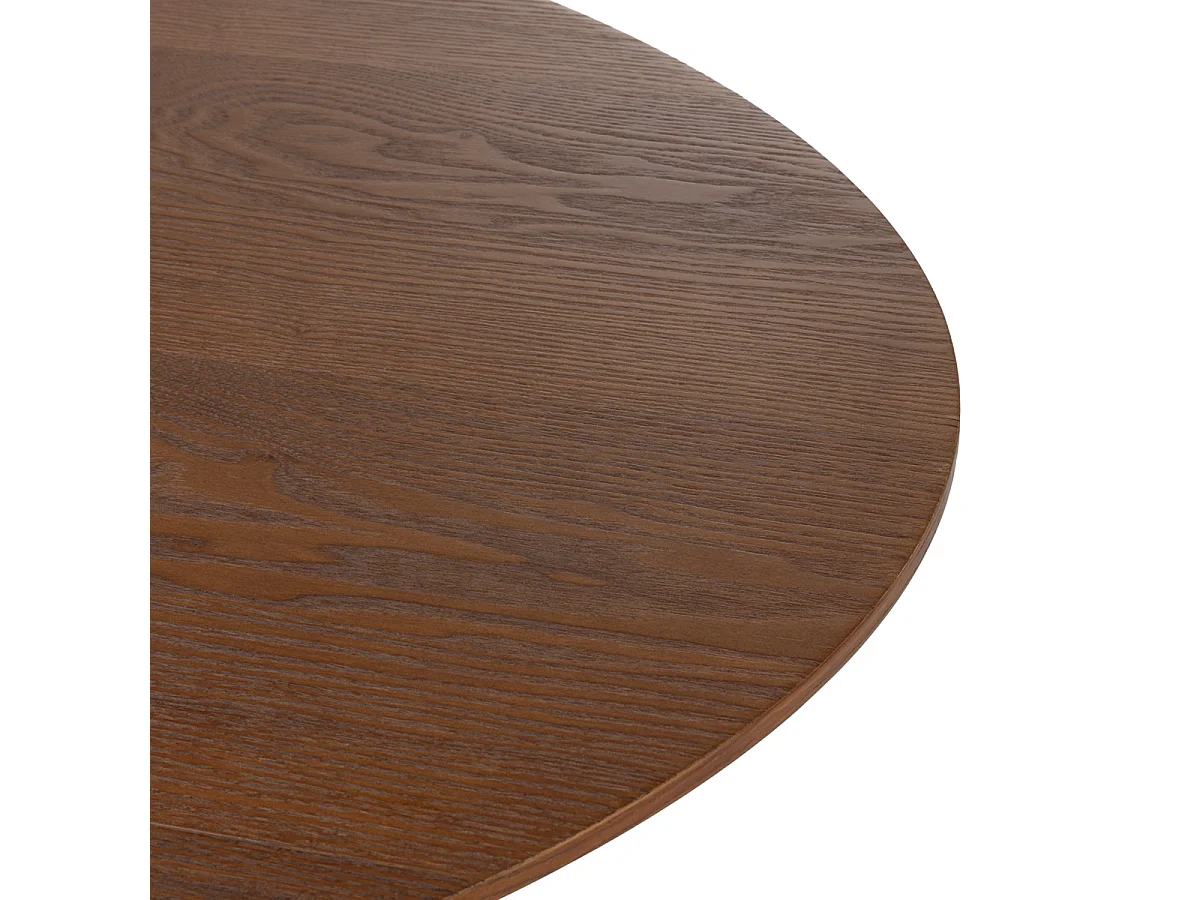 Table de salle à manger ovale placage chêne LUVIO 200cm-Marron