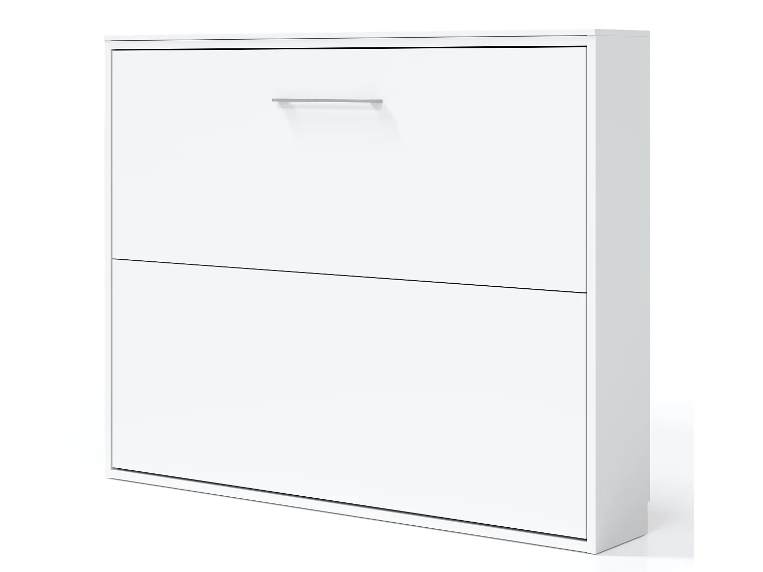 Lit escamotable horizontal 160x200 KLIKA-Avec matelas-Cadre Ebene-Façade Ebène