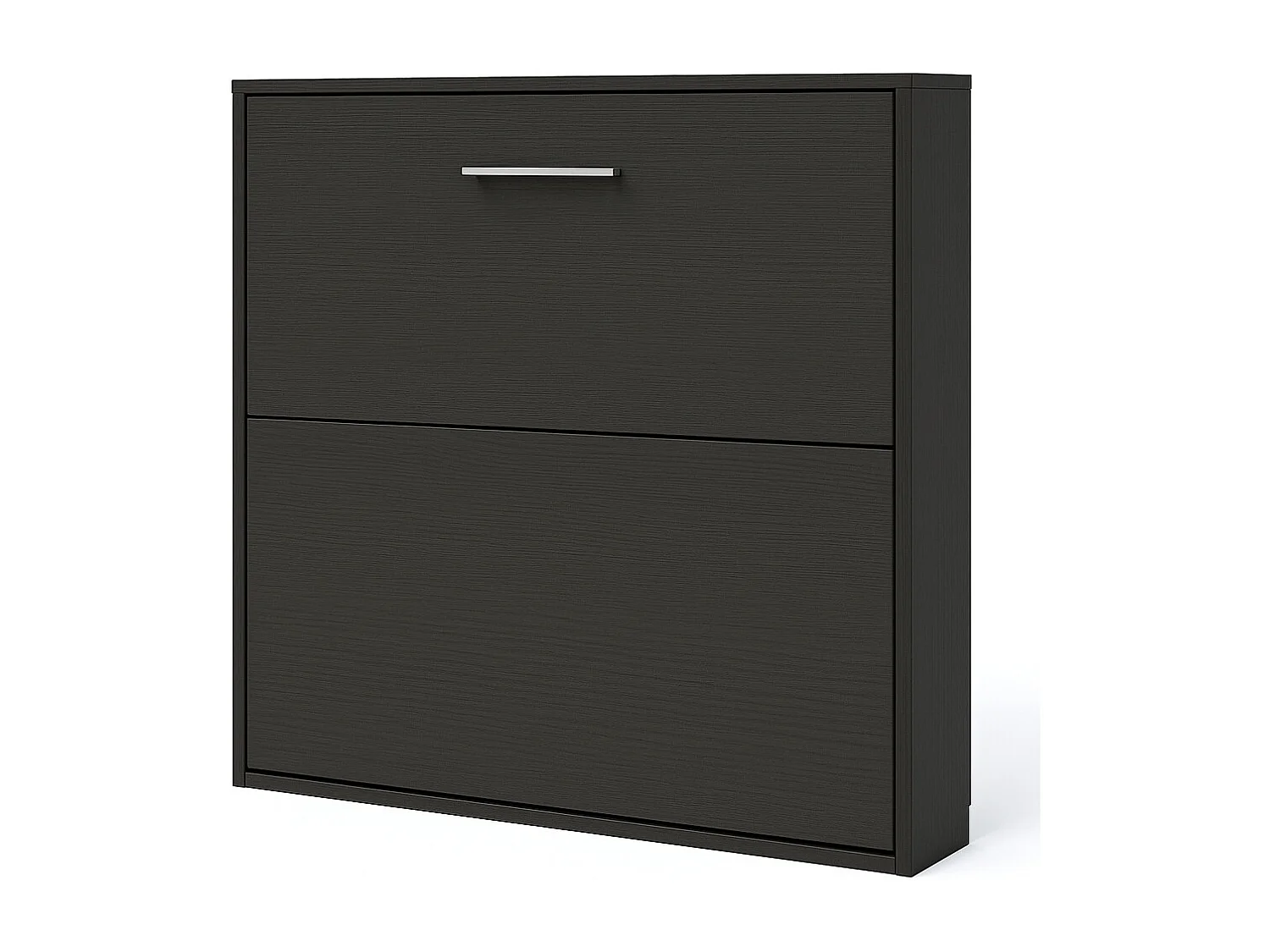 Lit escamotable horizontal 160x200 KLIKA-Avec matelas-Encadrement Ciment-Façade Ciment