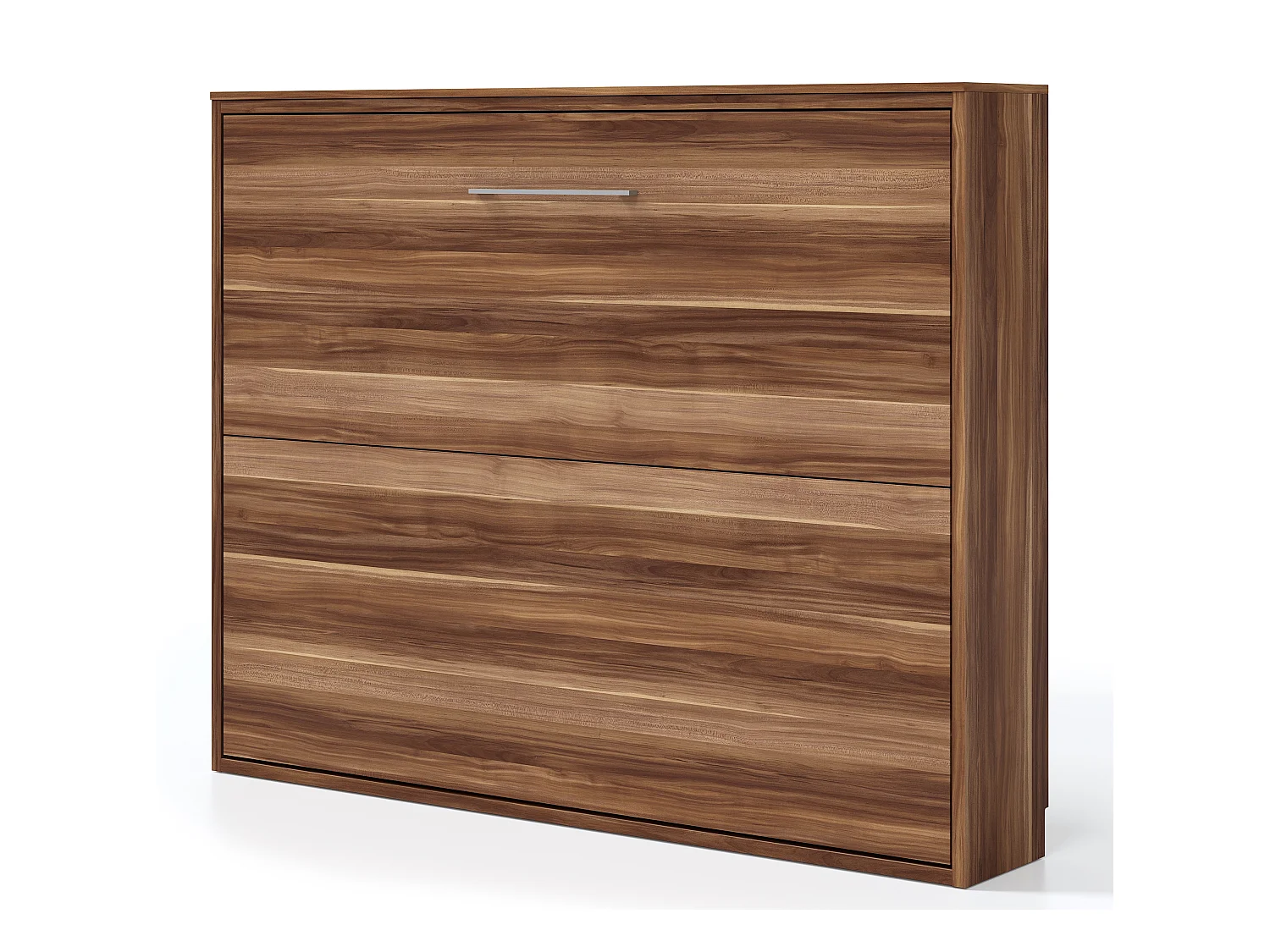 Lit escamotable horizontal 80x180 KLIKA-Encadrement Chêne clair-Façade Chêne clair