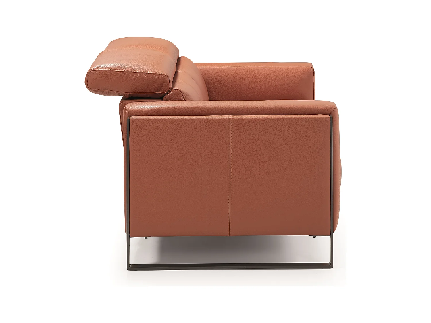 Kinston elektrische lederen ontspanningsbank-Kleur Hazelnoot bruin-Aantal plaatsen) 2 vaste plaatsen