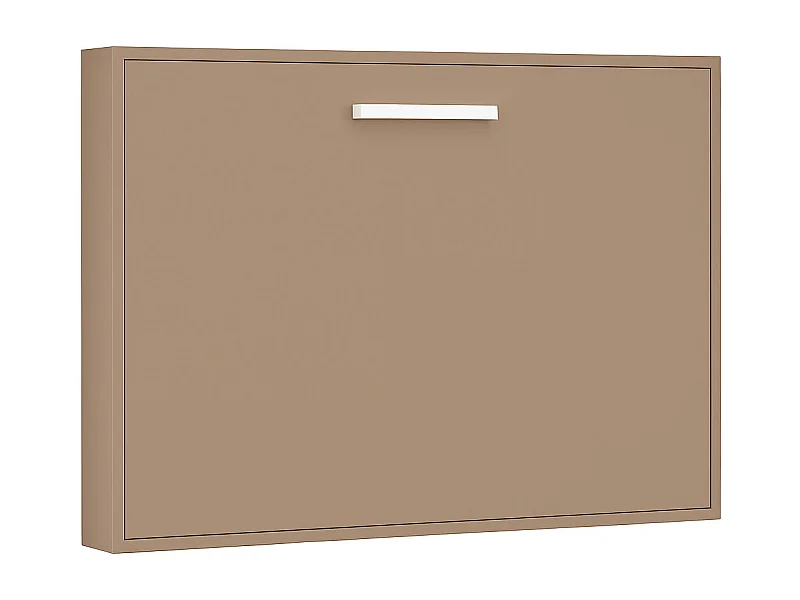 Lit escamotable horizontal OPTIMA-160x200-Cadre Taupe-Façade Taupe