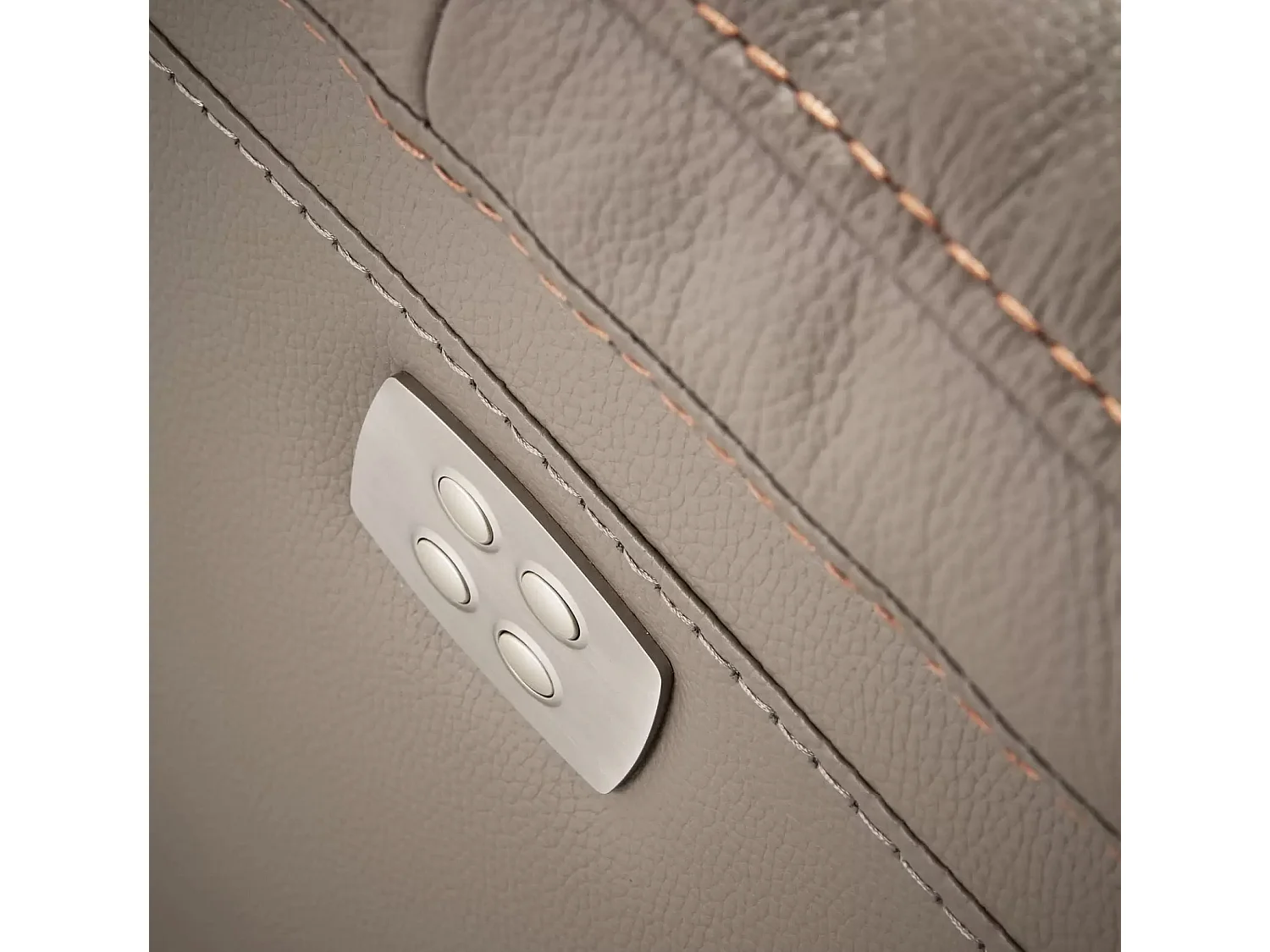 Canapé en cuir Ducka-Marron clair-Système Electrique-3 places