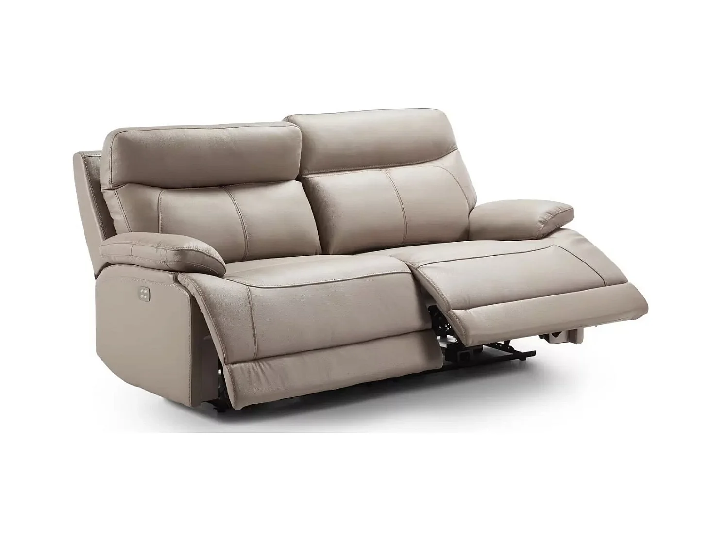 Canapé en cuir Ducka-Marron clair-Système Electrique-1 place fauteuil