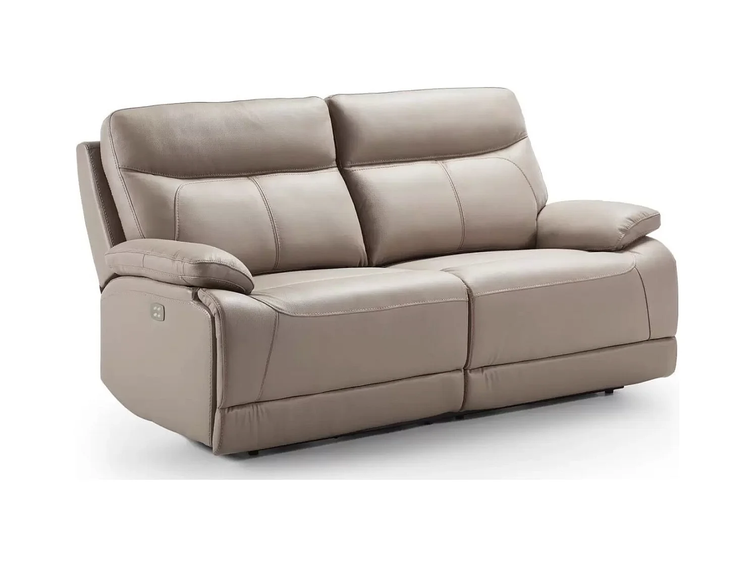 Canapé en cuir Ducka-Marron clair-Système Electrique-1 place fauteuil