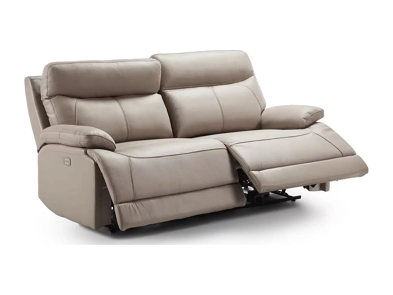 Canapé en cuir Ducka-Marron clair-Système Electrique-1 place fauteuil