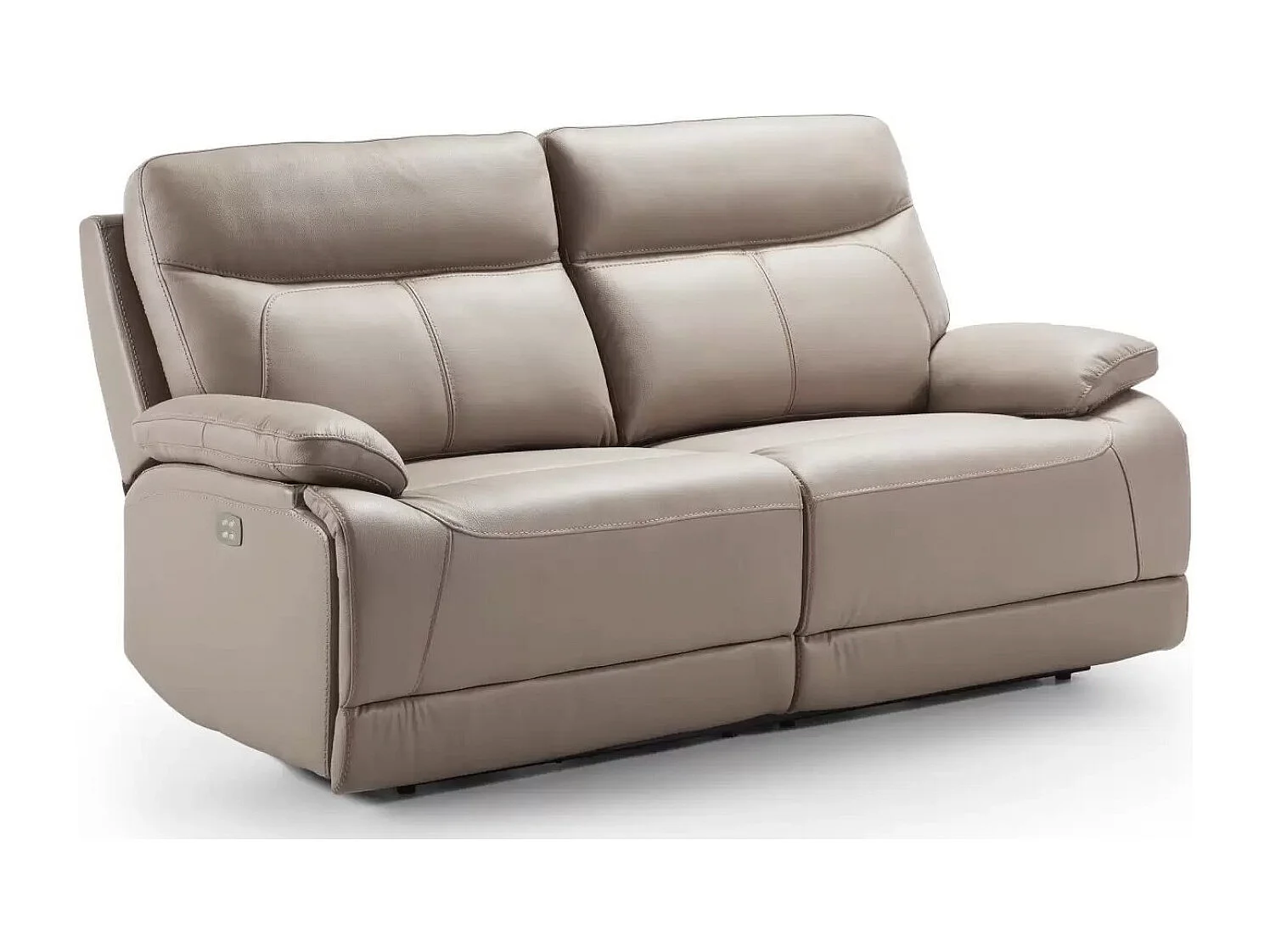 Canapé en cuir Ducka-Marron clair-Système Electrique-1 place fauteuil