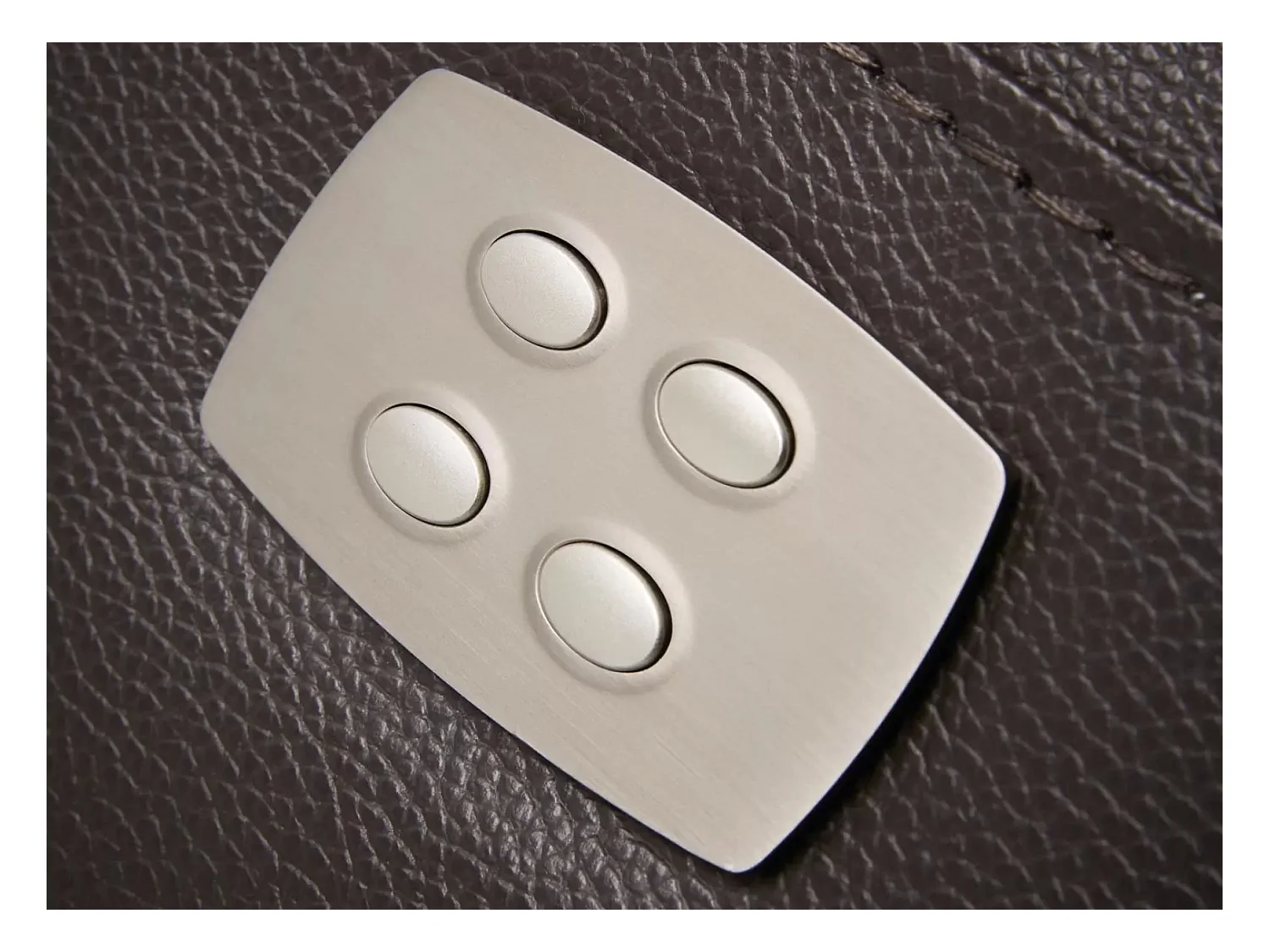 Canapé en cuir Ducka-Marron clair-Système Fixe - sans relax-2 places