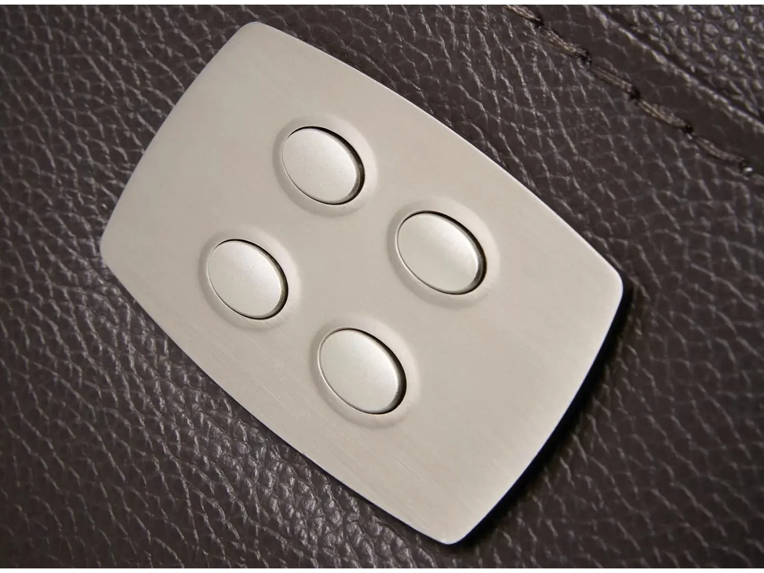 Canapé en cuir Ducka-Marron clair-Système Fixe - sans relax-2 places