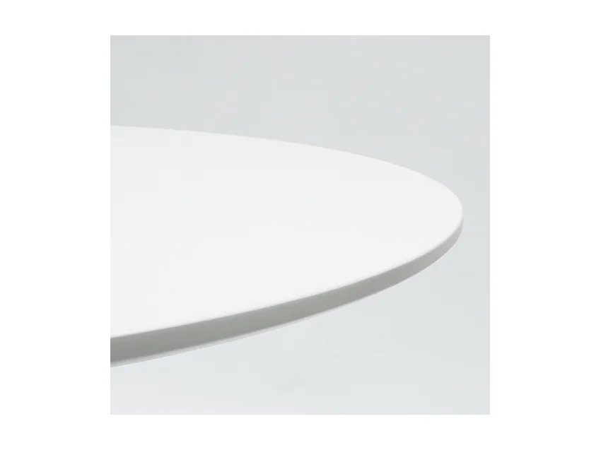 Ensemble table ronde 60cm et 2 chaises pivotantes blanches avec coussin similicuir Tulipa