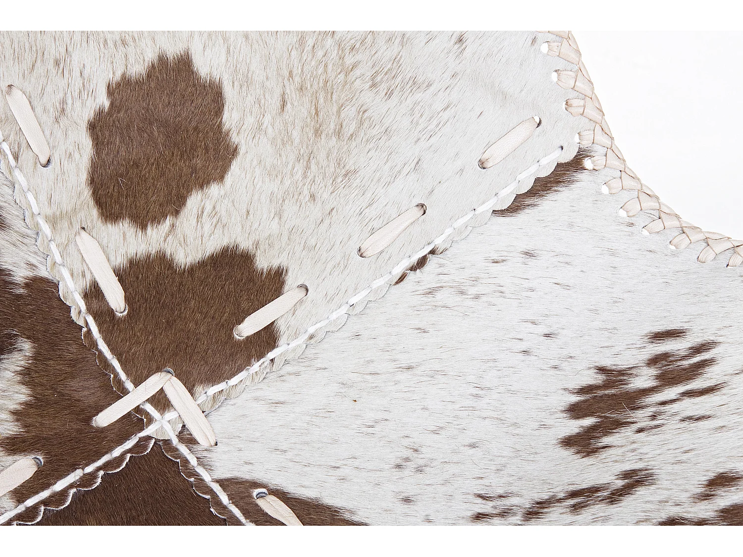 Chaise papillon cuir et pieds acier bicolore Berry - Lot de 2