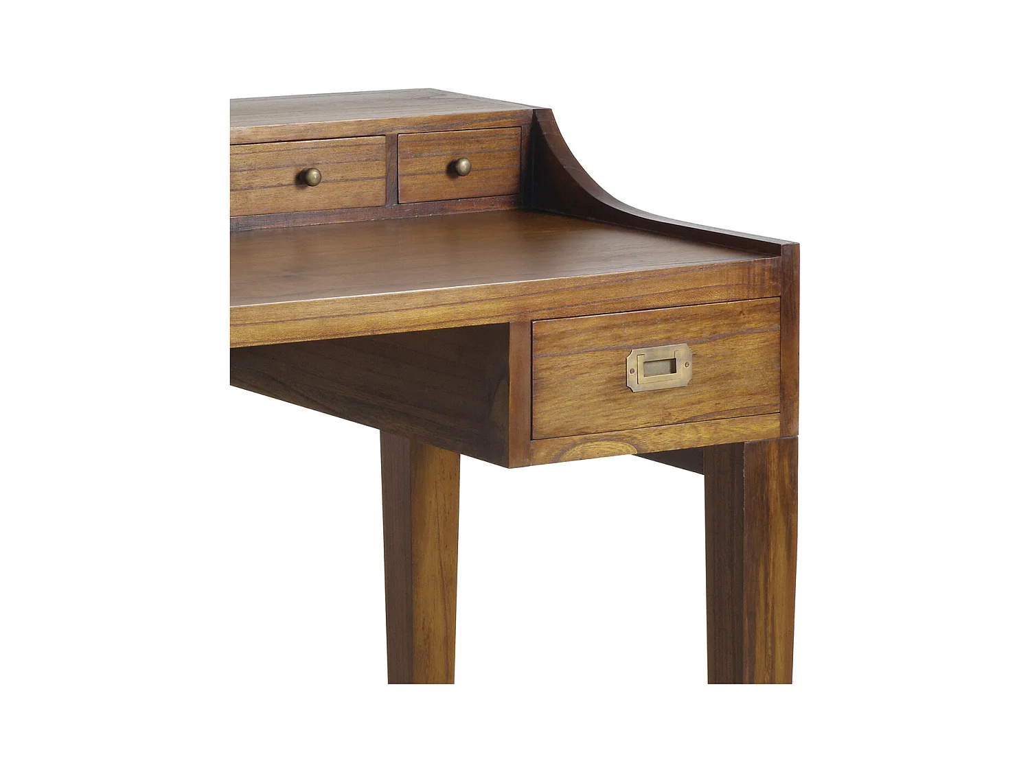 Bureau secrétaire en bois massif de Mindy 6 tiroirs Orka 125cm