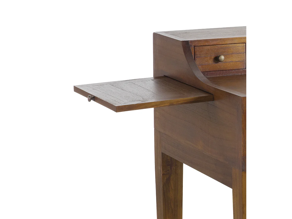Bureau secrétaire en bois massif de Mindy 6 tiroirs Orka 125cm