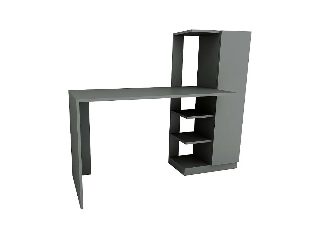 Bureau avec armoire et étagères anthracite Klasiko 120