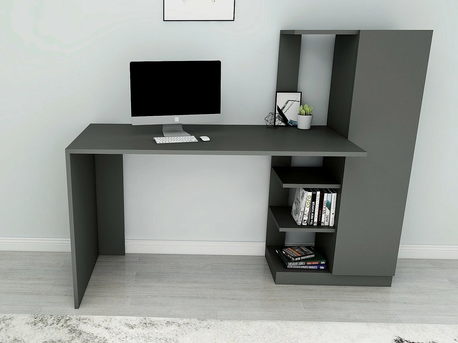 Scrivania da ufficio Kailua 589, Con porte, Il numero di porte: 1.00, 74x150x55cm