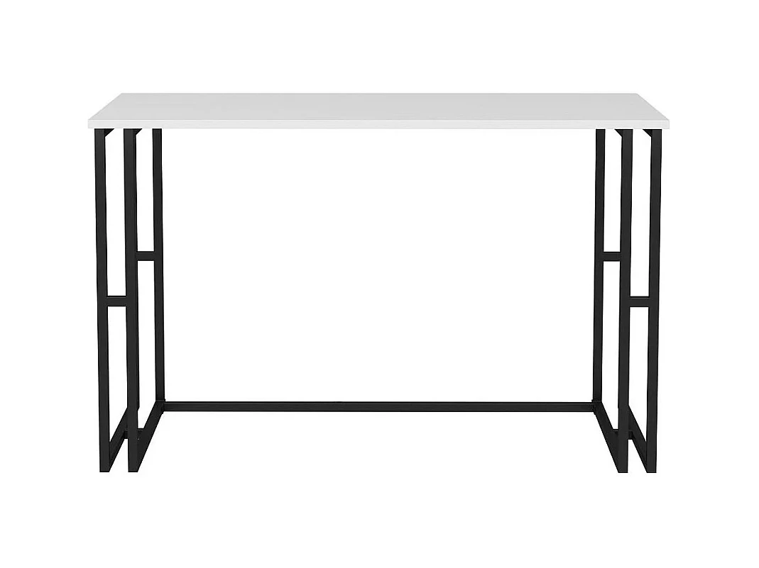 Bureau bois blanc et métal noir Kinoa 120cm