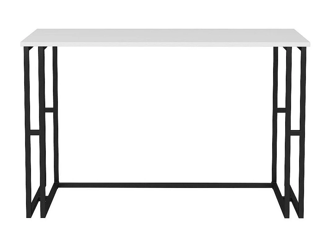 Bureau bois blanc et métal noir Kinoa 120cm