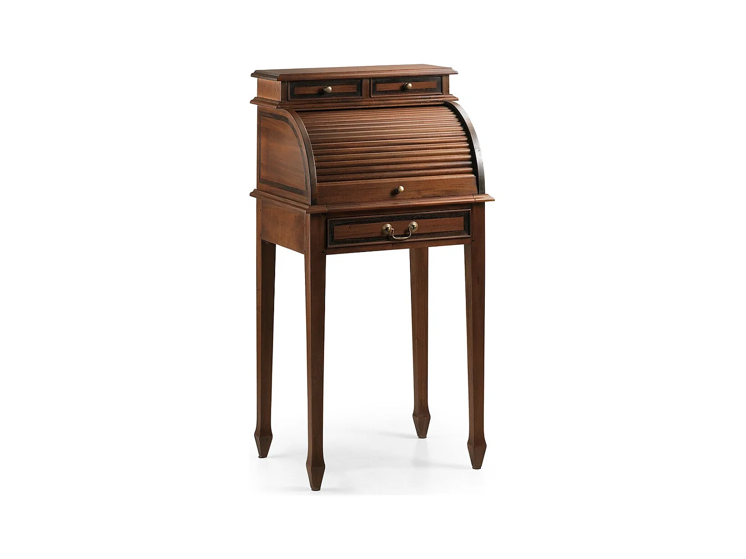 Petit bureau secrétaire en bois d'acajou marron Castle 55cm