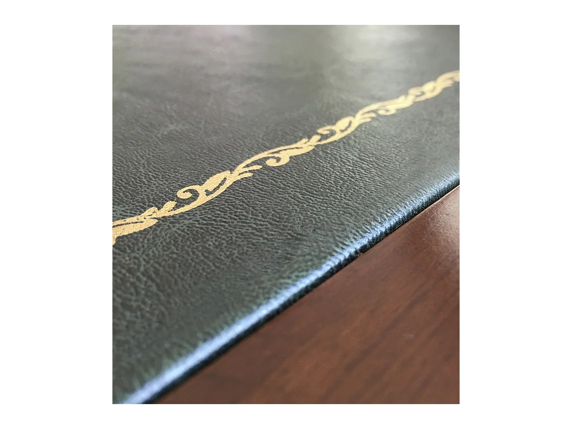 Petit bureau secrétaire en bois d'acajou marron Castle 55cm