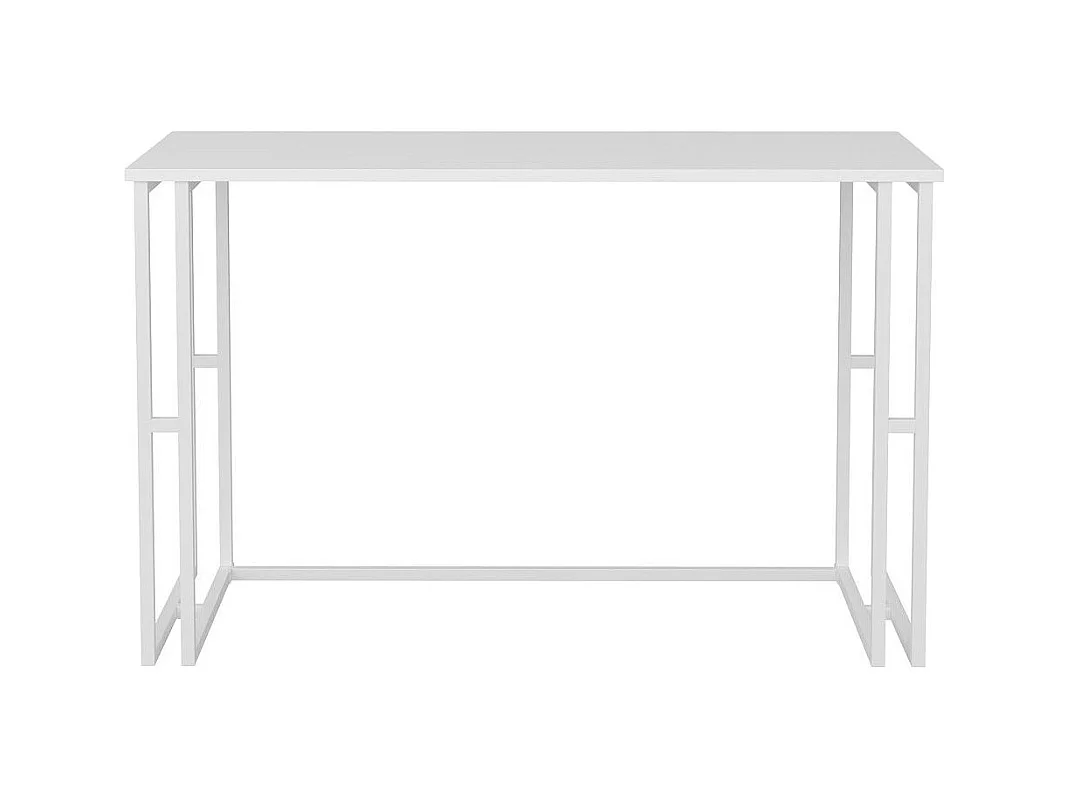 Bureau bois blanc et métal blanc Kinoa 120cm