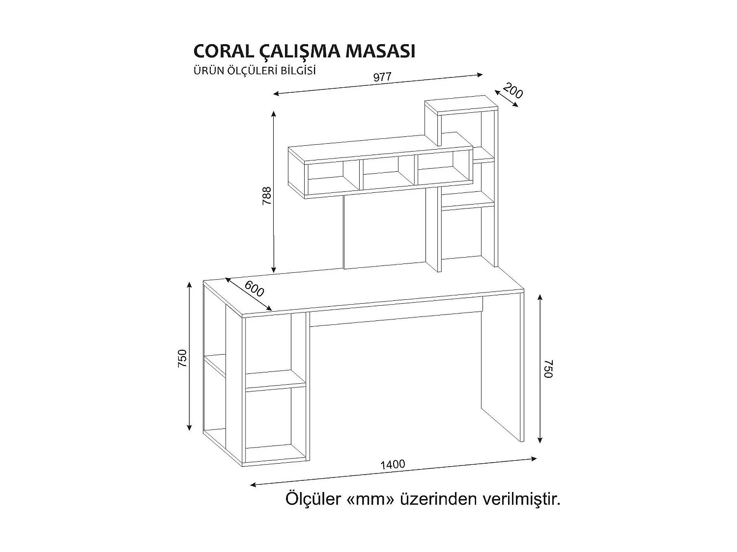 Scrivania da ufficio Kailua 296, 75x140x60cm, Bianco|Nocciola