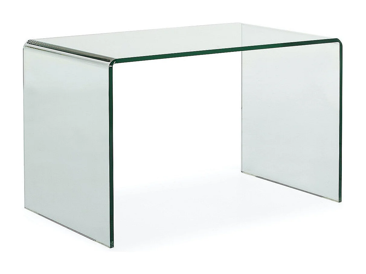 Bureau design verre transparent Angela 120cm