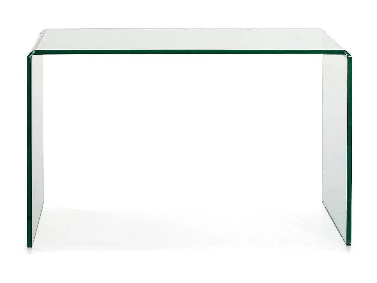 Bureau design verre transparent Angela 120cm