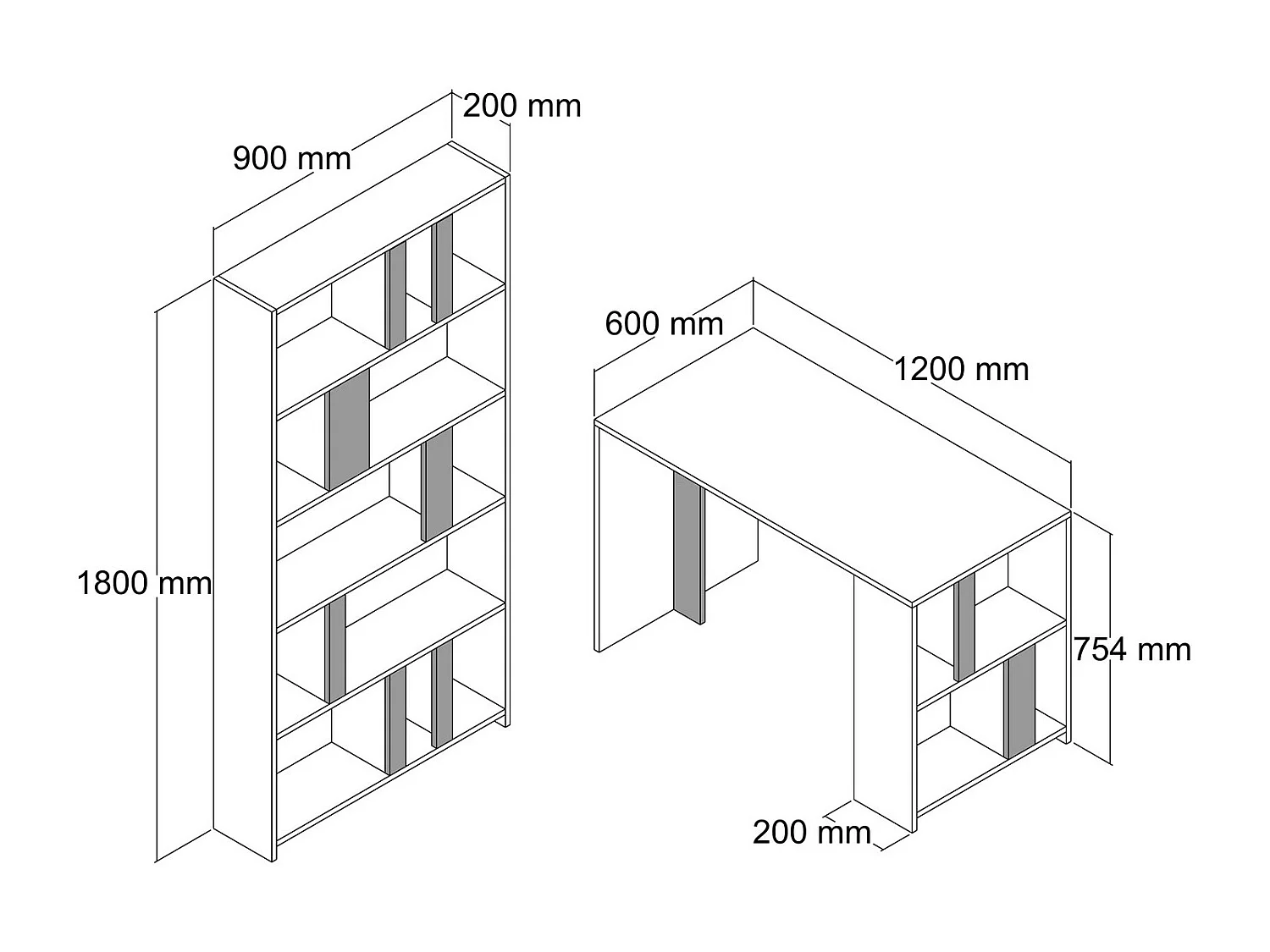 Secretária e Estante de Estudo Lima - Branco e Amarelo para um Espaço Inspirador