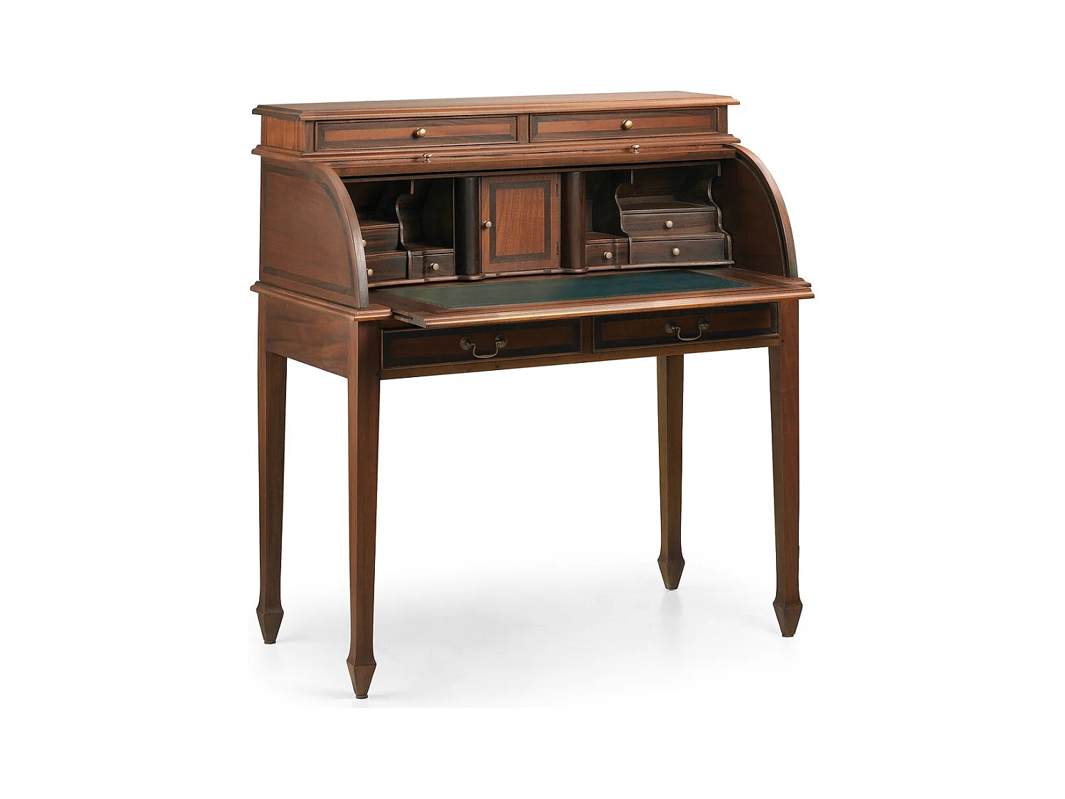 Bureau secrétaire en bois d'acajou marron Castle 105cm 2